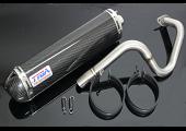 Set, Pipe, Full Race System, Oval, Carbon Silencer, Carbon End Cap, PCX150